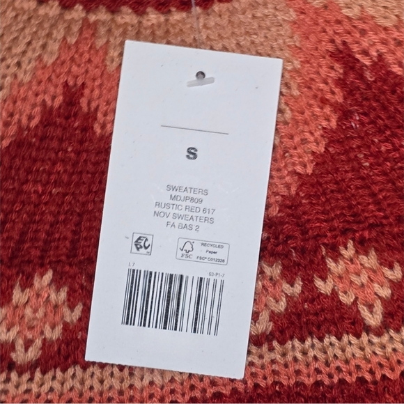 🆕True Craft Crew Neck Intarsia Sweater - Size Small - NWT - Picture 5 of 10